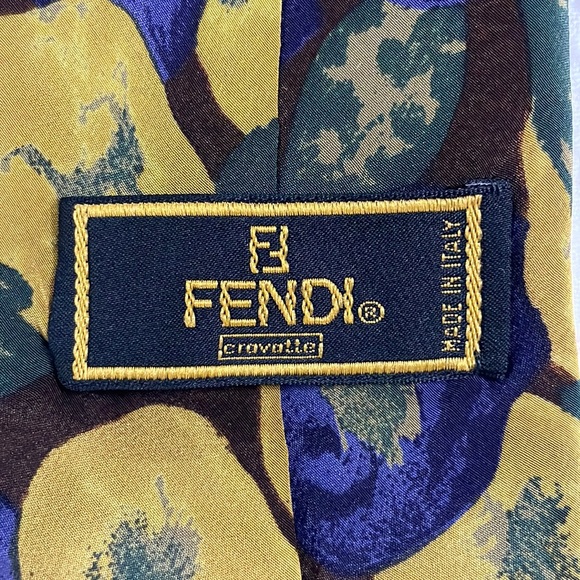 Fendi 100% Silk ‘Made in Italy’ Tie - Picture 5 of 8